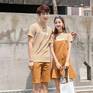 Couple Matching Short-sleeve T-shirt / Shorts / Suspender Dress