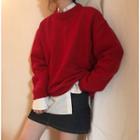 Crew-neck Sweater Red - One Size