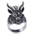 Stainless Steel Goat Head Ring