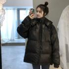 Plain Padded Jacket Black - One Size