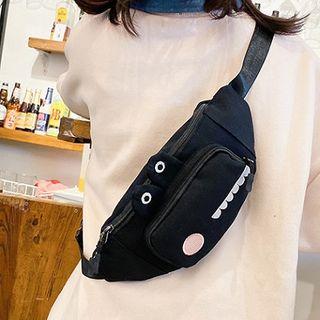 Crocodile Canvas Sling Bag