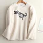 Animal Embroidered Fleece Pullover
