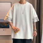 3/4-sleeve Paisley Panel T-shirt