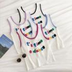 Lettering Applique Tank Top