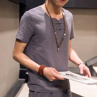 Chinese Frog Button Short-sleeve T-shirt