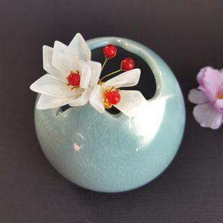Retro Flower Beaded Hair Pin 1 Pcs - K03 - One Size