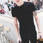 Studded Short-sleeve T-shirt