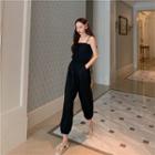 Cropped Spaghetti Strap Jumpsuit