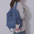 Rabbit Charm Letter Embroidered Canvas Backpack