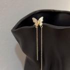 Butterfly Shell Alloy Fringed Cuff Earring 1 Pc - Gold - One Size