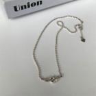 Knot Pendant Sterling Silver Necklace Xl1512 - 1pc - Silver - One Size