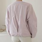 Drawcord-hem Zip Jacket