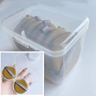 Set Of 9: Powder Puff With Case - Set Of 9 - Dark Yellow - One Size