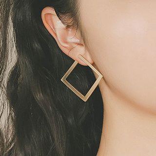 Open Square Earring 925 Sterling Silver - As Shown In Figure - One Size