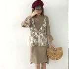 Lace Loose-fit T-shirt Dress