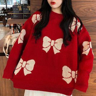 Ribbon Jacquard Sweater