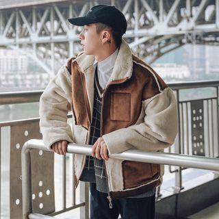 Two-tone Stand-collar Jacket