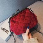 Quilted Kiss Lock Crossbody Bag