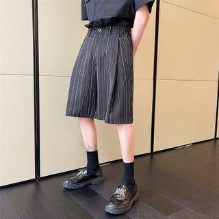 Striped Pleated Shorts