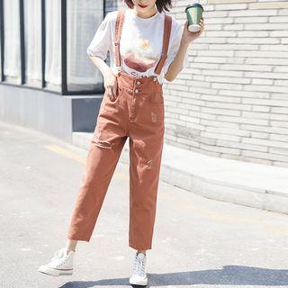 Straight Fit Suspender Jeans