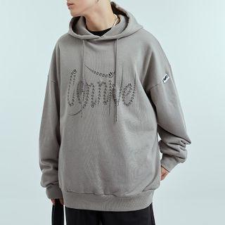 Smiley Lettering Print Hoodie