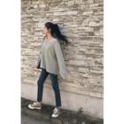V-neck Wool Blend M Lange Sweater