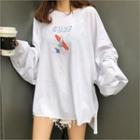 Balloon-sleeve Graphic T-shirt