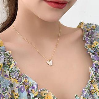 Butterfly Necklace Butterfly - Gold - One Size