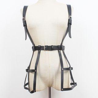 Plain Harness Belt Black - One Size