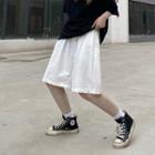 Drawstring Waist Wide-leg Sport Shorts