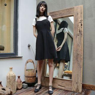 Heart Strap A-line Pinafore Dress