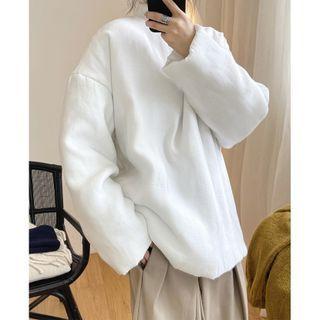 Long-sleeve Padded Mock-neck Top