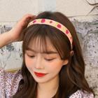 Flower Embroidered Headband Pink - One Size