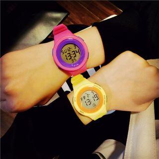 Digital Silicon Strap Watch