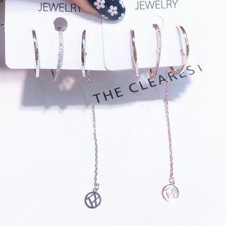 Half Hoop Geometric Dangle Earring