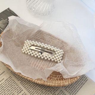 Faux Pearl Hair Clip White - One Size