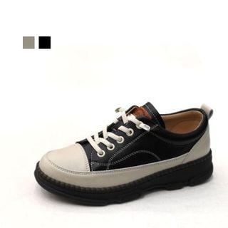 Cap-toe Two-tone Cowhide Sneakers