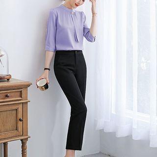 3/4-sleeve Blouse / Dress Pants / Pencil Skirt / Set