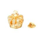 Fashion And Elegant Plated Gold Three-dimensional Crown Brooch Golden - One Size