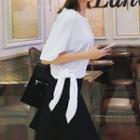Tie-waist Short-sleeve T-shirt