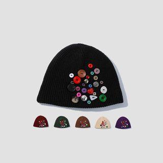 Button Knit Beanie