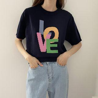 Love Letter Round-neck Knit Top