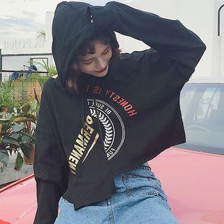 Lettering Panel Hoodie