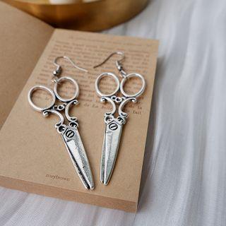 Alloy Scissors Dangle Earring 1 Pair - As Shown In Figure - One Size