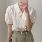 Plain Oversized Puff Short Sleeve Shirt