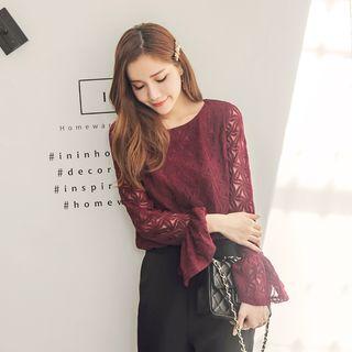 Bell Sleeve Lace Top