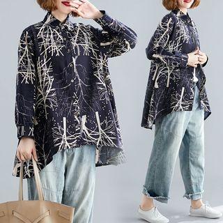 Tree Print Shirt As Shown In Figure - One Size