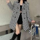 Checkered Double-breasted Blazer