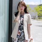 Short-sleeve Single-button Blazer