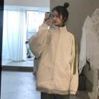 Stand-collar Zip Sweatshirt